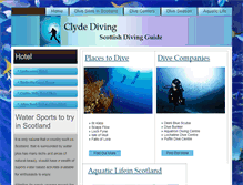 Tablet Screenshot of clyde-diving.co.uk